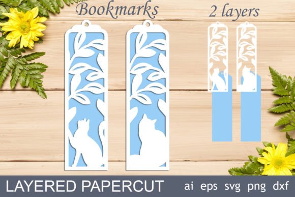 Cat Bookmarks Svg for Embroidery Projects