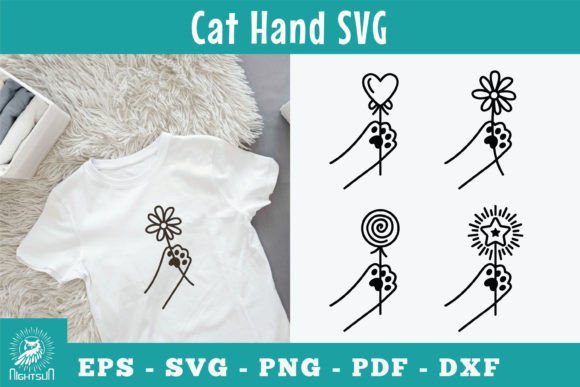 Cat Hand SVG, Paw Silhouette Review