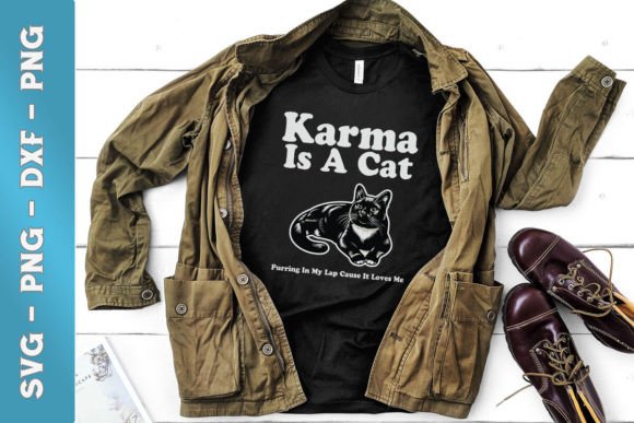 Cat Lover SVG Karma Purring in My Lap