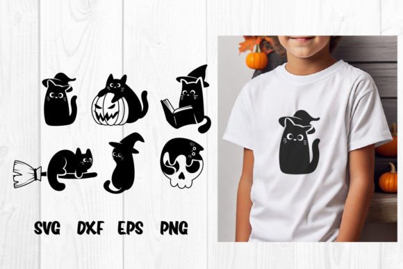 Cat Witch Svg for Halloween Crafts