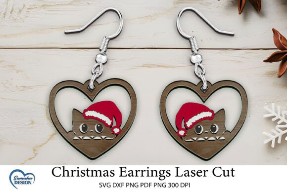 Christmas Cat Laser Cut Earrings Review