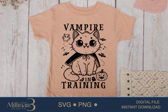 Cute Vampire in Training Cat SVG T-Shirt Review