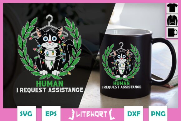 Human I Request Merry Xmas Cat SVG Review