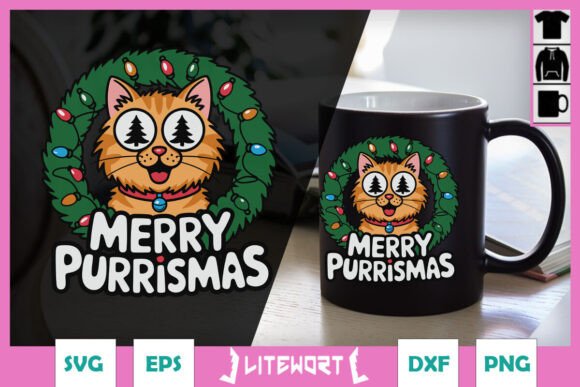 Merry Purrismas Christmas Cat SVG Review