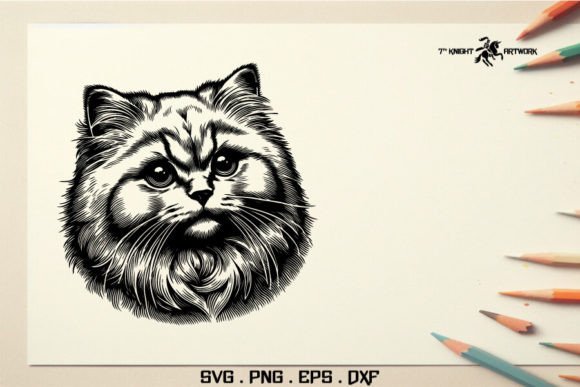 Persian Cat Head Svg Review for Embroidery Projects