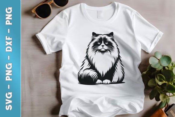 Ragdoll Cat Clipart SVG for Embroidery Projects