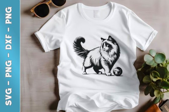 Ragdoll Cat Clipart SVG for Embroidery Projects