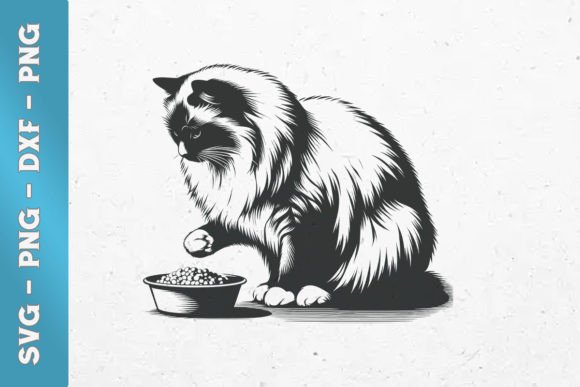 Ragdoll Cat Clipart SVG for Embroidery Projects