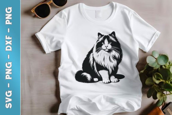 Ragdoll Cat SVG Clipart for Embroidery Projects
