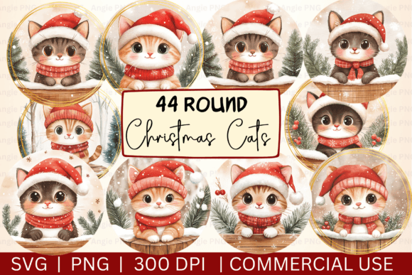 Round Christmas Cat Embroidery Design Review